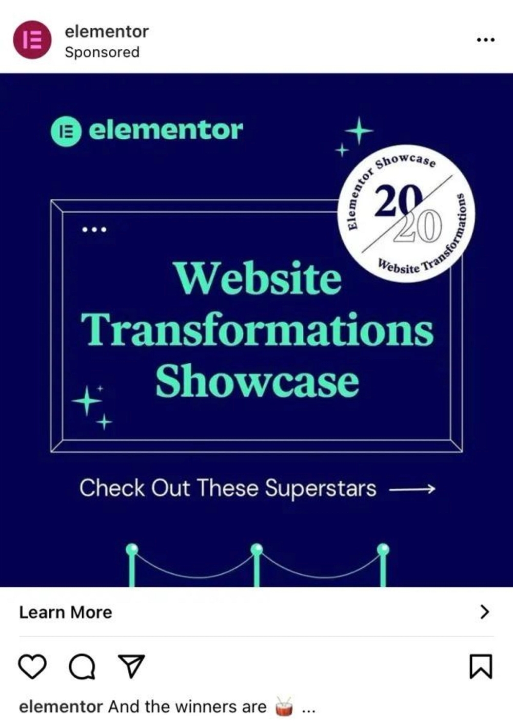 Elementor static ad