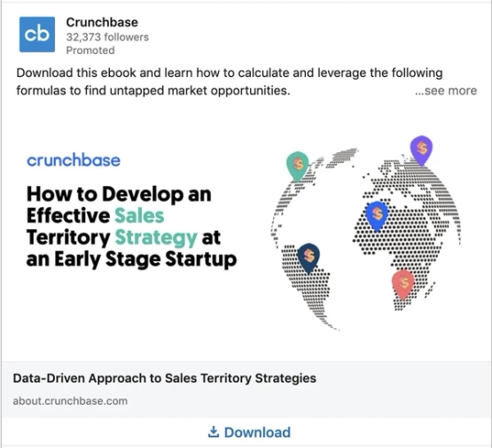 Crunchbase static ad