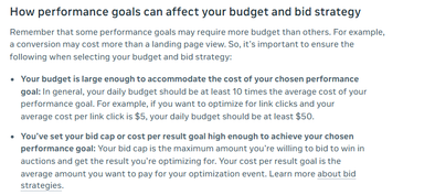 performance goal ads